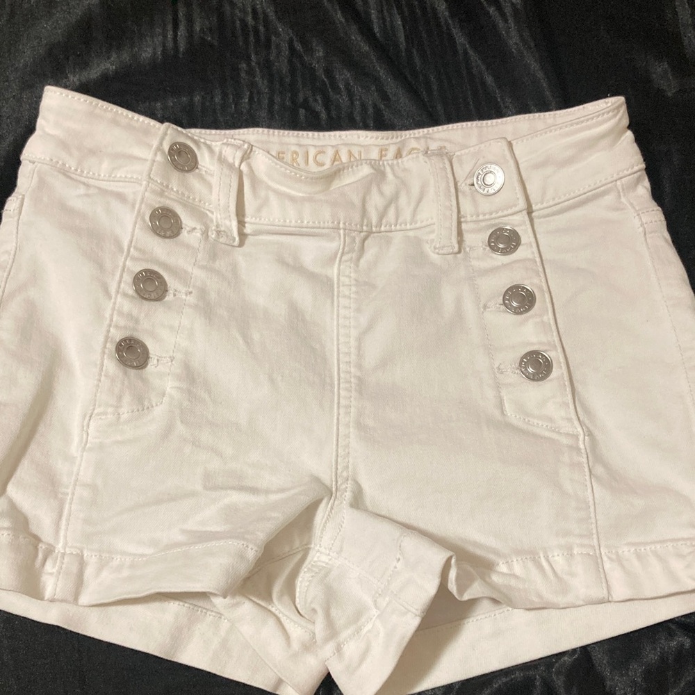 American Eagle Outfitters White High Waist Shorts